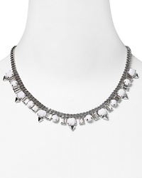 Statement jewelry has never been cooler. This silver plated and from Juicy Couture highlights the trend, boasting edgy spikes and striking stones. Statement jewelry has never been cooler. This silver plated and from Juicy Couture highlights the trend, boasting edgy spikes and striking stones.