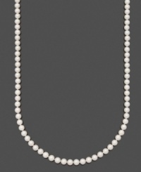 A timeless classic to last a lifetime. Belle de Mer necklace features A+ Akoya cultured pearls (6-1/2-7 mm) set in 14k gold. Approximate length: 20 inches. A timeless classic to last a lifetime. Belle de Mer necklace features A+ Akoya cultured pearls (6-1/2-7 mm) set in 14k gold. Approximate length: 20 inches.