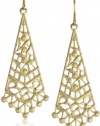 Privileged NYC Gold plated Filigree Drop Earrings 2