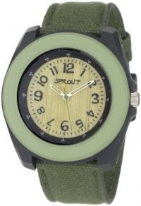 Sprout Unisex ST2001DGBKDG Eco-Friendly Corn Resin Green Organic Cotton Strap Watch Sprout Unisex ST2001DGBKDG Eco-Friendly Corn Resin Green Organic Cotton Strap Watch