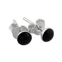 Sterling Silver 4mm Black Onyx Stud Earrings Sterling Silver 4mm Black Onyx Stud Earrings