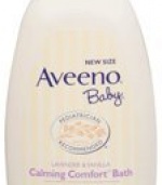 Aveeno Baby Calming Comfort Bath, Lavender & Vanilla, 18-Fluid Ounces Bottles (Pack of 3)