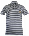 Polo Ralph Lauren Men's Classic Fit Striped Polo Shirt (Medium, Navy) [Apparel]
