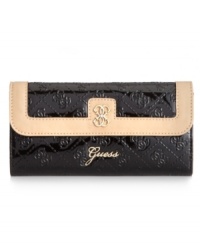 A pretty patent look that brings the shine. This glossy organizer from GUESS keeps your style and your day right on track. A pretty patent look that brings the shine. This glossy organizer from GUESS keeps your style and your day right on track.