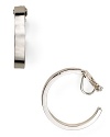 Introduce Lauren Ralph Lauren's classically styled aesthetic to your look with this pair of simple clip earrings, cast in silver plated metal.