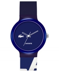 Show your love for Lacoste with this logo-printed Goa collection watch. Show your love for Lacoste with this logo-printed Goa collection watch.
