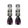 Studio 925 Amethyst CZ Teardrop Sterling Silver Earrings