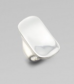 From the Saddle Collection. A sleek, simple design of polished sterling silver, in a subtly curved saddle shape on a wide, smooth band.Sterling silverLength, about ¾Imported