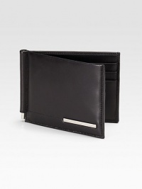 A smooth, sophisticated wallet of Italian calfskin leather with signature plate detail.Six card slots3½ x 3¼Made in Italy