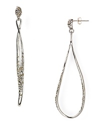 Elegant and understated. Alexis Bittar perfectly easy-chic accessorizing with this pair of rhodium and Swarovski crystal drop earrings. Elegant and understated. Alexis Bittar perfectly easy-chic accessorizing with this pair of rhodium and Swarovski crystal drop earrings.
