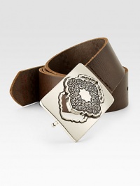A key wardrobe essential, crafted in genuine leather, lends a personalized touch to any ensemble.LeatherAbout 1½ wideImported A key wardrobe essential, crafted in genuine leather, lends a personalized touch to any ensemble.LeatherAbout 1½ wideImported
