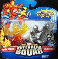 Marvel Superhero Squad Series 13 Mini 3 Inch Figure 2-Pack Human Torch and Silver Surfer Marvel Superhero Squad Series 13 Mini 3 Inch Figure 2-Pack Human Torch and Silver Surfer