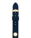 Enlist in the navy with this silicone watch strap from Michele, accented by a gleaming buckle. This band makes your practical piece pop.