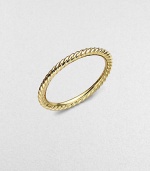 From the Midnight Melange Collection. A slim cable design in polished 18K yellow gold.18K yellow gold Width, about 2mm Imported Additional Information Women's Ring Size Guide 