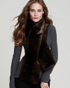 Exude Rachel Zoe's signature, super-luxe style in this oversized, faux fur scarf with a pull-through slit.