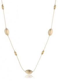 Kenneth Cole New York Shiny Metals Shiny Gold Geometric Bead Long Illusion Necklace, 48 Kenneth Cole New York Shiny Metals Shiny Gold Geometric Bead Long Illusion Necklace, 48
