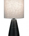 Lite Source LS-2998 Quatro 17-1/2-Inch Ceramic Mini Table Lamp with Linen Shade, Brushed Dark Bronze