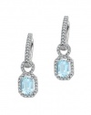 Effy Jewlery 14K White Gold Aquamarine & Diamond Earrings, 2.30 TCW