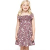 Roxy Kids Girls 2-6X Morning Sun Dress, Coastal Cove Floral, Medium