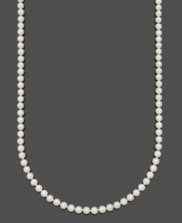 Polish up your style with fresh pearls. Belle de Mer necklace features A+ Akoya cultured pearls (6-6-1/2 mm) set in 14k gold. Approximate length: 24 inches. Polish up your style with fresh pearls. Belle de Mer necklace features A+ Akoya cultured pearls (6-6-1/2 mm) set in 14k gold. Approximate length: 24 inches.