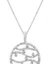 Studio 925 Venus White CZ Sterling Silver Medallion Necklace