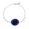 Meira T 14K WhiteGold Bezel Set Diamonds & 16.5 ct Rough Blue Sapphire Bracelet