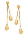 Twice the appeal. Giani Bernini's double teardrop earrings are crafted from 24k gold over sterling silver, featuring a design that makes a stylish statement for any occasion. Approximate drop: 1-1/2 inches.