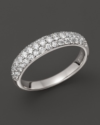 Pavé-set diamond band in 14K. white gold. Pavé-set diamond band in 14K. white gold.
