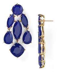 Introduce kate spade new york's playful aesthetic to your look with this pair of chandelier earrings. Cast in plated metal and accented by a colorful cascade, they've got style in spades. Introduce kate spade new york's playful aesthetic to your look with this pair of chandelier earrings. Cast in plated metal and accented by a colorful cascade, they've got style in spades.