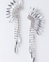 Indian Headdress Crystal Statement Earrings (Clear)