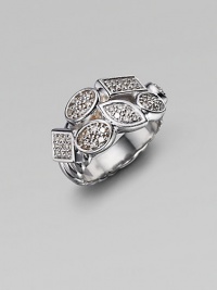 From the Confetti Collection. A spirited cluster of geometric shapes, set with sparkling pavé diamonds in sterling silver. Diamonds, 0.45 tcw Sterling silver Width, about ½ Imported