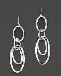 Drop earrings in a modern mix of sterling silver links. From Ippolita. Drop earrings in a modern mix of sterling silver links. From Ippolita.