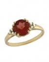 Effy Jewlery 14K Yellow Gold Garnet and Diamond Ring, 1.84 TCW Ring size 7