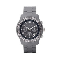 Michael Kors Grey Silicone With Crystals Chronograph Watch-MK5476 Michael Kors Grey Silicone With Crystals Chronograph Watch-MK5476