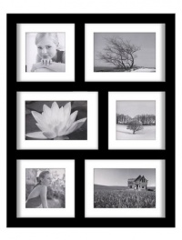 Malden 2061-646 Southlake Matted Wall Frame 6 Opening Collage, Black Malden 2061-646 Southlake Matted Wall Frame 6 Opening Collage, Black