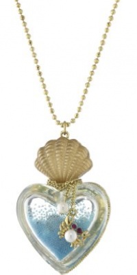 Betsey Johnson Sea Excursion Heart Bottle Pendant Long Necklace