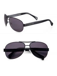 The classic aviator style gets a sophisticated upgrade, crafted in comfortable, lightweight metal and plastic frames. Available in semi matte black frames with dark grey lenses.Plastic/metal100% UV ProtectionMade in Italy The classic aviator style gets a sophisticated upgrade, crafted in comfortable, lightweight metal and plastic frames. Available in semi matte black frames with dark grey lenses.Plastic/metal100% UV ProtectionMade in Italy