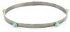GURHAN Skittle Dark Silver with High Karat Gold Turquoise Bracelet