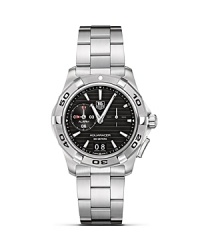 TAG Heuer's Aquaracer series is the reference professional diving watch. Water resistant to 300M, the series includes TAG Heuer's 6 features of a professional sports watch: unidirectional rotating bezel, sapphire crystal, screw-in crown, 300M water resistance, luminescent markers on hands and dial, and a double safety clasp. TAG Heuer's Aquaracer series is the reference professional diving watch. Water resistant to 300M, the series includes TAG Heuer's 6 features of a professional sports watch: unidirectional rotating bezel, sapphire crystal, screw-in crown, 300M water resistance, luminescent markers on hands and dial, and a double safety clasp.