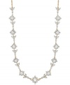 Full bloom beauty. Charter Club's garden-inspired necklace features clear glass accents in floral designs. Set in gold tone mixed metal. Approximate length: 15 inches + 2-inch extender.
