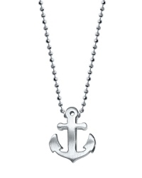 Drop anchor with this sterling silver pendant necklace from Alex Woo. If little, it's the perfect mate for this season's nautical stripes and primary palette. Drop anchor with this sterling silver pendant necklace from Alex Woo. If little, it's the perfect mate for this season's nautical stripes and primary palette.