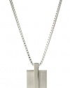 Breil Jewelry Manta Men's Satin Silver Tone Pendant Necklace Stainless Steel Necklace