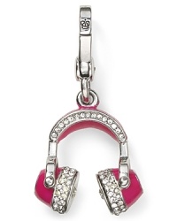 Hey Miss DJ! This Juicy Couture charm turns up the volume, shaped like a pair of haute, crystal-bedecked headphones. Hey Miss DJ! This Juicy Couture charm turns up the volume, shaped like a pair of haute, crystal-bedecked headphones.
