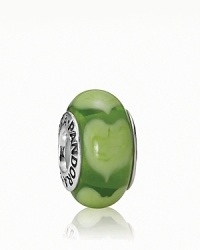 Artful and elegant heart motifs light up your bracelet in bright murano glass. Logo-engraved sterling silver trim displays the PANDORA signature. Artful and elegant heart motifs light up your bracelet in bright murano glass. Logo-engraved sterling silver trim displays the PANDORA signature.