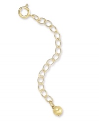 Looking for a little extra length? Add two inches to your favorite necklace with Giani Bernini 24k gold over sterling silver extension chain. Approximate length: 2 inches. Looking for a little extra length? Add two inches to your favorite necklace with Giani Bernini 24k gold over sterling silver extension chain. Approximate length: 2 inches.