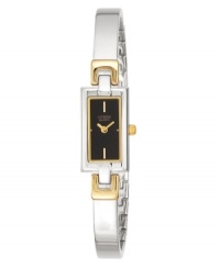 A sleek bangle sets the stage for elegance on this watch by Citizen. A sleek bangle sets the stage for elegance on this watch by Citizen.