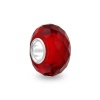 Bling Jewelry .925 Sterling Silver Garnet Red Color Faceted Crystal Bead Pandora Compatible