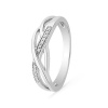 Sterling Silver Round Diamond Fashion Ring (1/20 cttw)