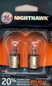 GE P21/5WNH/BP2 Nighthawk Automotive Replacement Bulbs, Pack of 2 GE P21/5WNH/BP2 Nighthawk Automotive Replacement Bulbs, Pack of 2