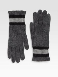 Luxurious cashmere gloves with signature web cuff detail.CashmereDry cleanMade in Italy Luxurious cashmere gloves with signature web cuff detail.CashmereDry cleanMade in Italy